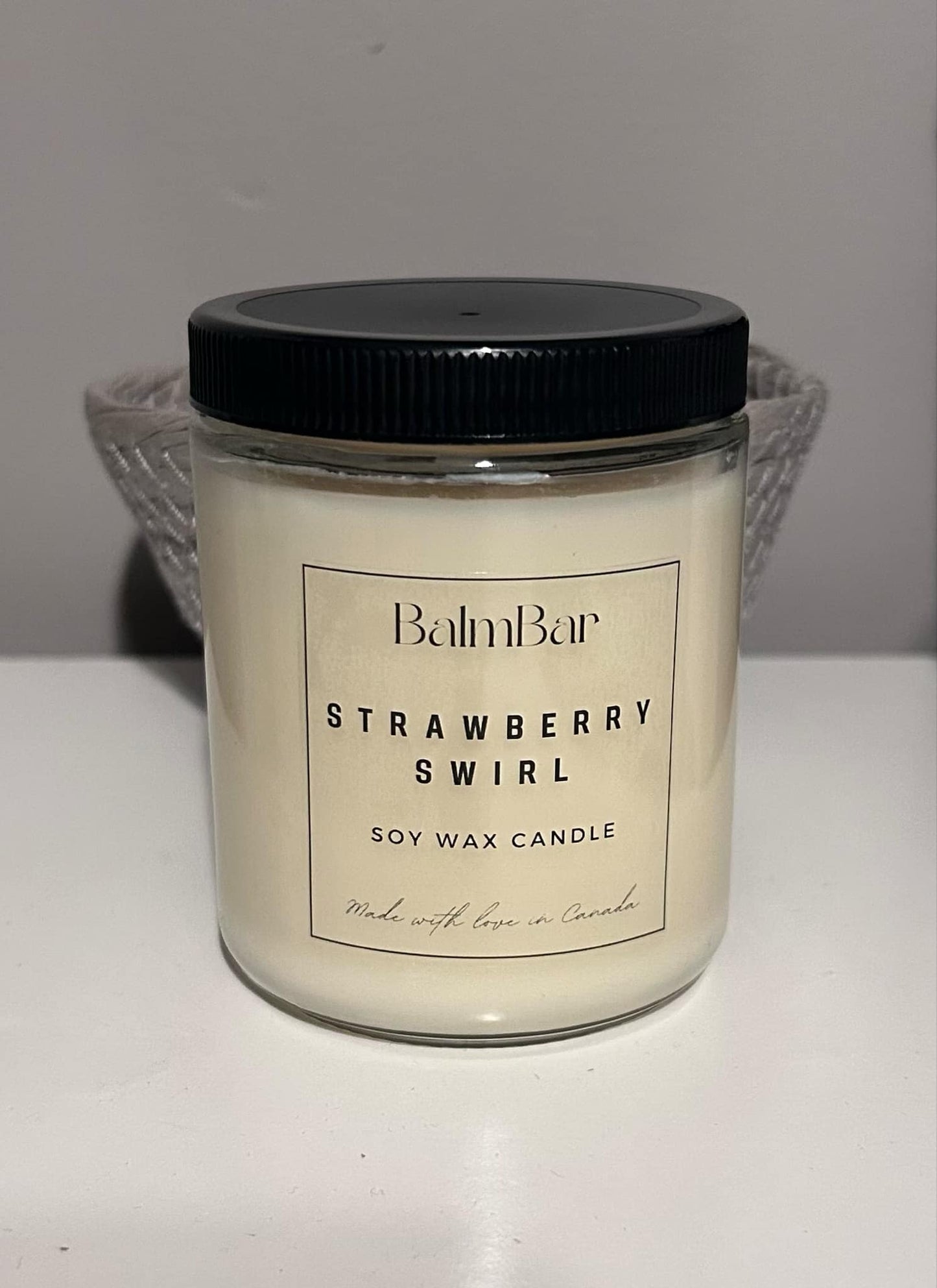 Strawberry Swirl Soy Wax Candle 8oz